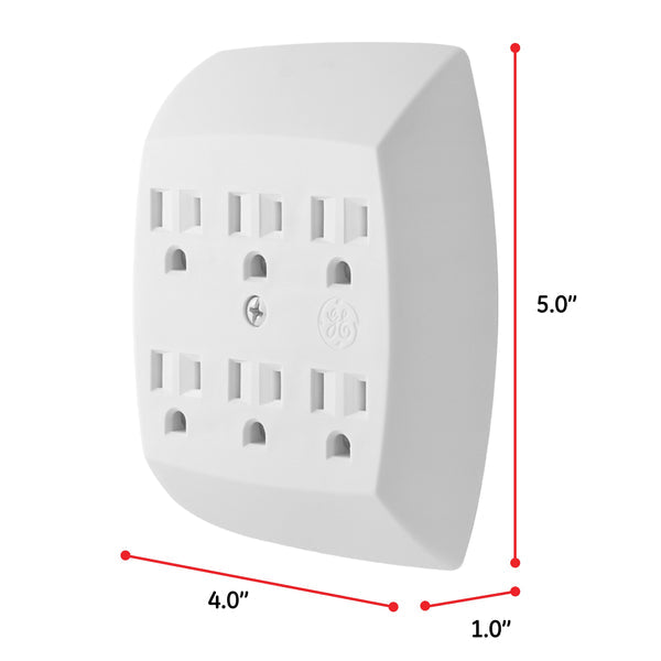 GE Grounded 6-Outlet Wall Tap - White-043180566331-LR-272901-4-LR eShop