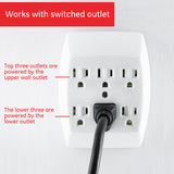 GE Grounded 6-Outlet Wall Tap - White-043180566331-LR-272901-6-LR eShop