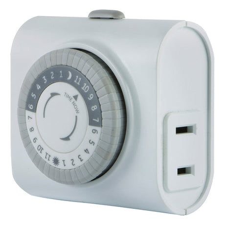 GE Indoor Plug-In 24-Hour Mechanical Timer - White-043180151193-LR-301035-1-LR eShop