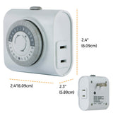 GE Indoor Plug-In 24-Hour Mechanical Timer - White-043180151193-LR-301035-3-LR eShop