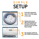 GE Indoor Plug-In 24-Hour Mechanical Timer - White-043180151193-LR-301035-6-LR eShop