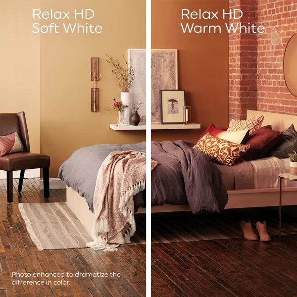 GE Lighting 100W Relax A19 LED HD Light Bulbs Soft White: 100W Equivalent, 2700K, Dimmable, Energy Star Certified, E26 Base, 2 pack-043168541800-LR-348638-8-LR eShop