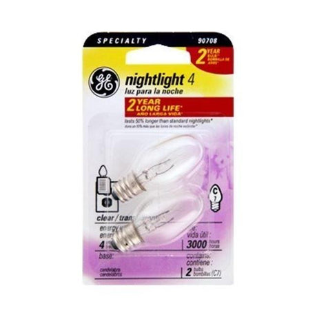 GE Lighting 4 watts C7 Floodlight Incandescent Bulb E12 Candelabra - Warm White, 2 count-043168907088-LR-147357-1-LR eShop