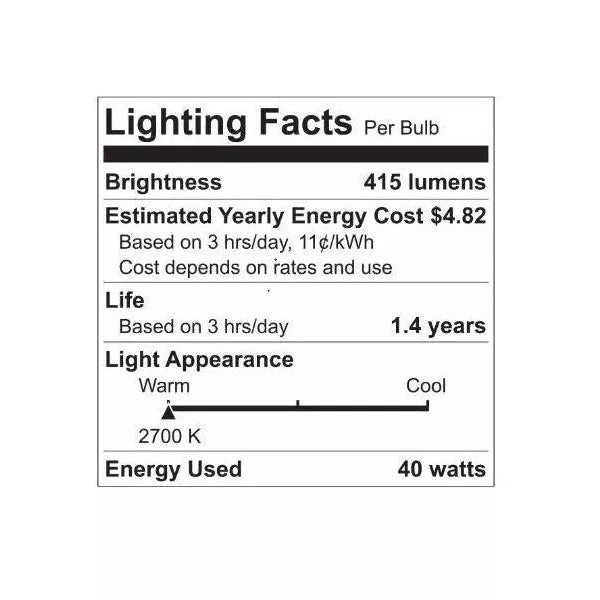 GE Lighting 40W Reveal A15 Incandescent Appliance Light Bulb: Dimmable, 415 Lumens, E26 Base-043168907071-LR-147743-4-LR eShop