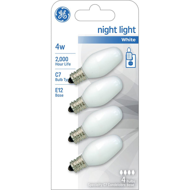 GE Lighting 4W Incandescent Nightlight Bulbs E12 Base Frosted, 4 count-043168918558-LR-146734-1-LR eShop