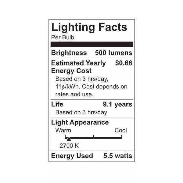 GE Lighting Basic LED 60 Watt Replacement, Soft White, B11 Deco - Candle Bulbs, 2 pack-043168548038-LR-348674-4-LR eShop