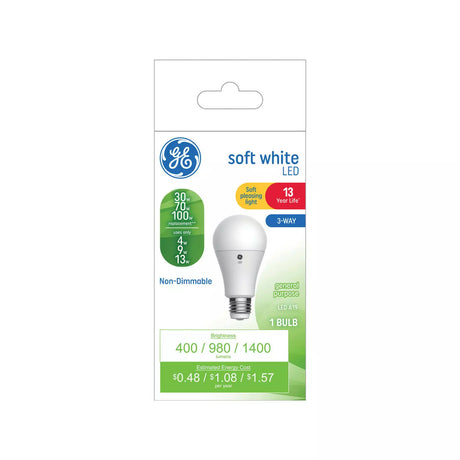 GE Lighting Classic LED 100/70/30 Watt Replacement, Soft White, A19 3-Way Bulbs, 1 Pack-043168240956-LR-339488-1-LR eShop