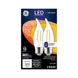 GE Lighting Classic LED 40 Watt Replacement, Soft White, CA11 Deco - Candle Bulbs, 2 count-043168231008-LR-321353-1-LR eShop