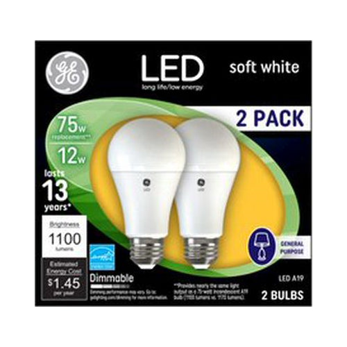 GE Lighting Classic LED 75 Watt Replacement, Soft White, A19+ General Purpose Bulbs, 2 Pack-043168659437-LR-348645-1-LR eShop