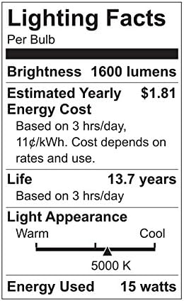 GE Lighting LED A19 Light Bulb with Medium Base, 17-Watt, Daylight, 2-Pack, 2 Count-043168661331-LR-348648-6-LR eShop