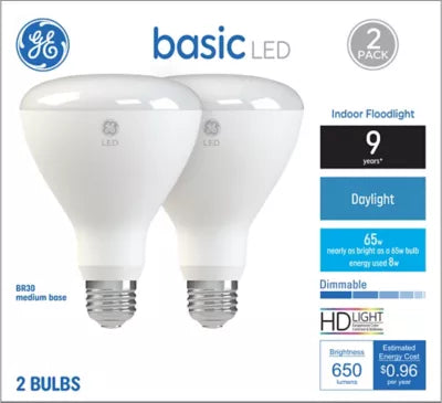 GE Lighting LED Basic Daylight Indoor Floodlight Bulb 65 Watt Replacement, 2 Pack-043168481977-LR-348653-1-LR eShop
