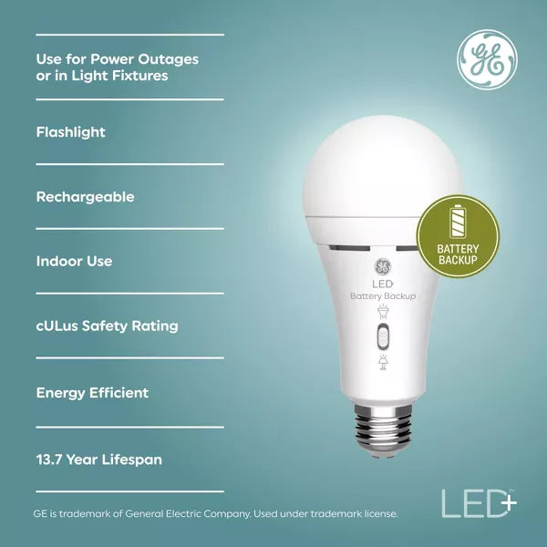 GE Lighting LED+ Battery Backup A21 LED Light Bulbs with Built-in Flashlight-043168502139-LR-337037-2-LR eShop