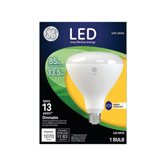 GE Lighting LED Light Bulb, 85 Watt Replacement, Soft White, BR40 Indoor Floodlight Bulbs-043168410557-LR-336228-1-LR eShop
