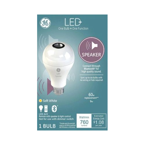 GE Lighting LED+ Speaker Lamp LED Light Bulbs, General Purpose, A21 Bulb, 9 Watts, 1 Pack-043168502290-LR-344616-1-LR eShop
