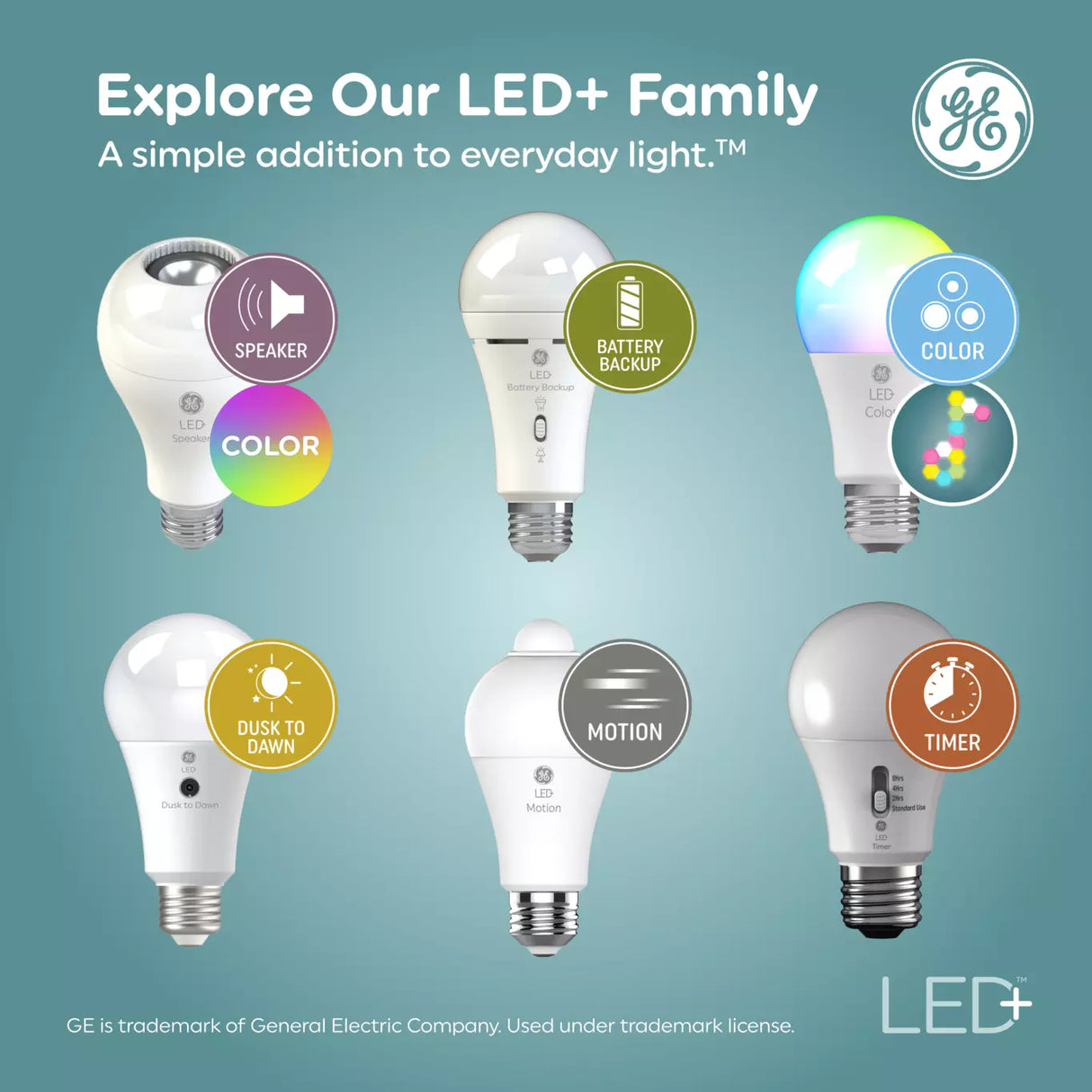 GE Lighting LED+ Speaker Lamp LED Light Bulbs, General Purpose, A21 Bulb, 9 Watts, 1 Pack-043168502290-LR-344616-5-LR eShop