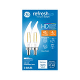 GE Lighting Refresh HD LED 40 Watt Replacement, Daylight, CA11 Deco - Candle Bulbs, 2 Pack-043168314251-LR-348620-1-LR eShop