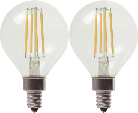 GE Lighting Refresh LED Light Bulbs, 40 Watt, Daylight, G16.5 Globe Bulbs, Small Base, 2 Pack-043168457101-LR-348625-2-LR eShop