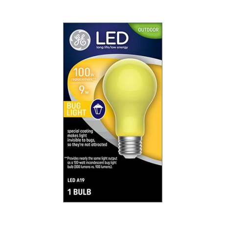 GE Lighting Specialty LED 100 Watt Replacement, Yellow Light, A19 Bug Light Bulb, 1 Pack-043168540124-LR-349343-1-LR eShop