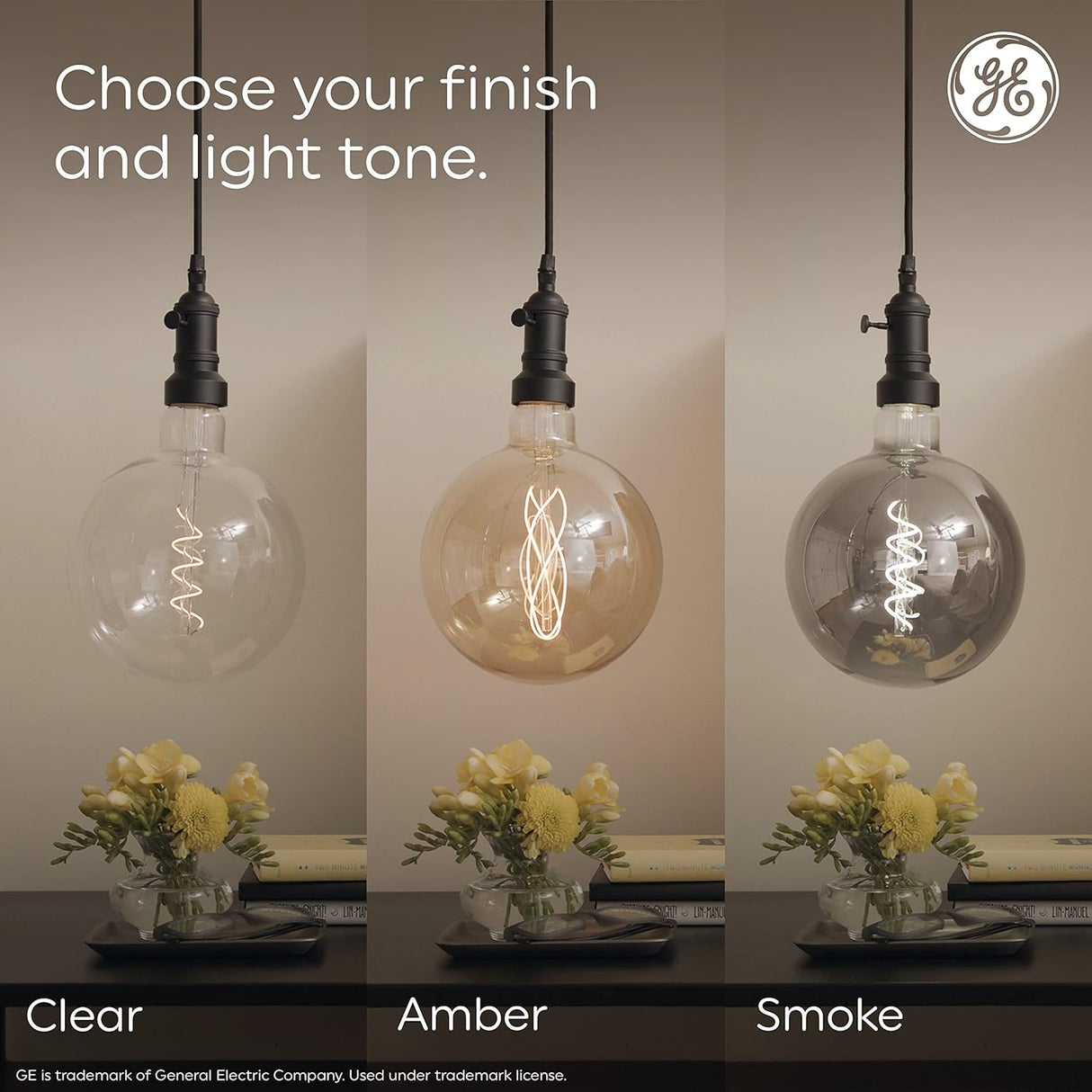 GE Lighting Vintage 60 Watt, Warm candlelight, Medium base (E-26), Dimmable LED Decorative Amber Light Bulb, 2 Pack-043168542357-LR-348630-5-LR eShop
