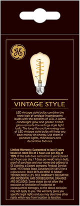 GE Lighting Vintage Style ST19 LED Light Bulb, Edison Style Bulb, Amber Glass, 60 Watt Replacement-043168365079-LR-337039-3-LR eShop