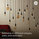 GE Lighting Vintage Style ST19 LED Light Bulb, Edison Style Bulb, Amber Glass, 60 Watt Replacement-043168365079-LR-337039-7-LR eShop