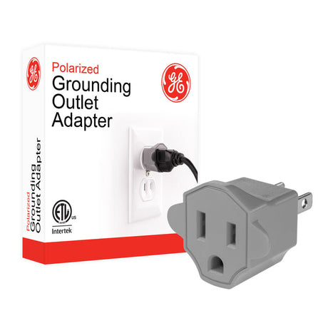 GE Polarized Grounding Outlet Adapter - Gray-043180639875-LR-275931-1-LR eShop