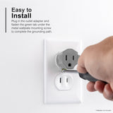 GE Polarized Grounding Outlet Adapter - Gray-043180639875-LR-275931-3-LR eShop