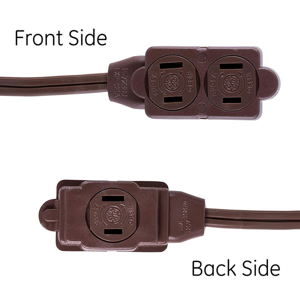GE Surge Protector with Twist-to-Close Safety Outlets - Brown, 9 feet-043180002228-LR-225880-6-LR eShop