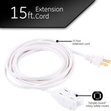 GE Surge Protector with Twist-to-Close Safety Outlets - White, 15 feet-043180002440-LR-225047-2-LR eShop