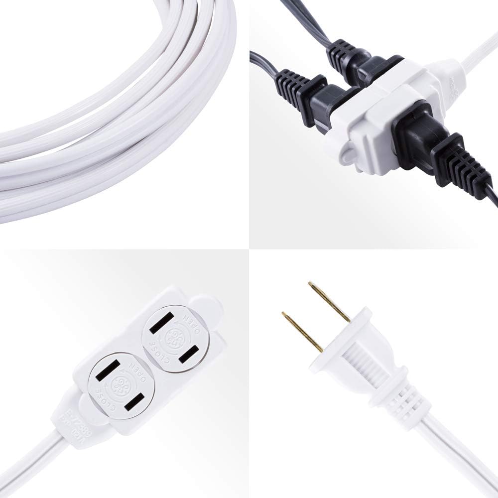 GE Surge Protector with Twist-to-Close Safety Outlets - White, 15 feet-043180002440-LR-225047-5-LR eShop