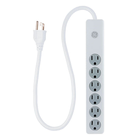 GE Surge Protector with Twist-to-Close Safety Outlets - White, 2 feet-030878336567-LR-316067-2-LR eShop
