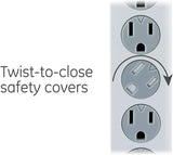 GE Surge Protector with Twist-to-Close Safety Outlets - White, 2 feet-030878336567-LR-316067-6-LR eShop