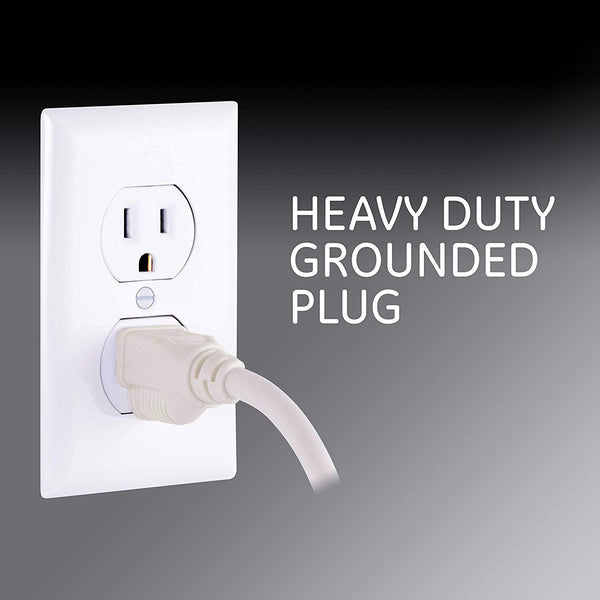 GE Surge Protector with Twist-to-Close Safety Outlets - White, 3 feet-043180572448-LR-153182-3-LR eShop