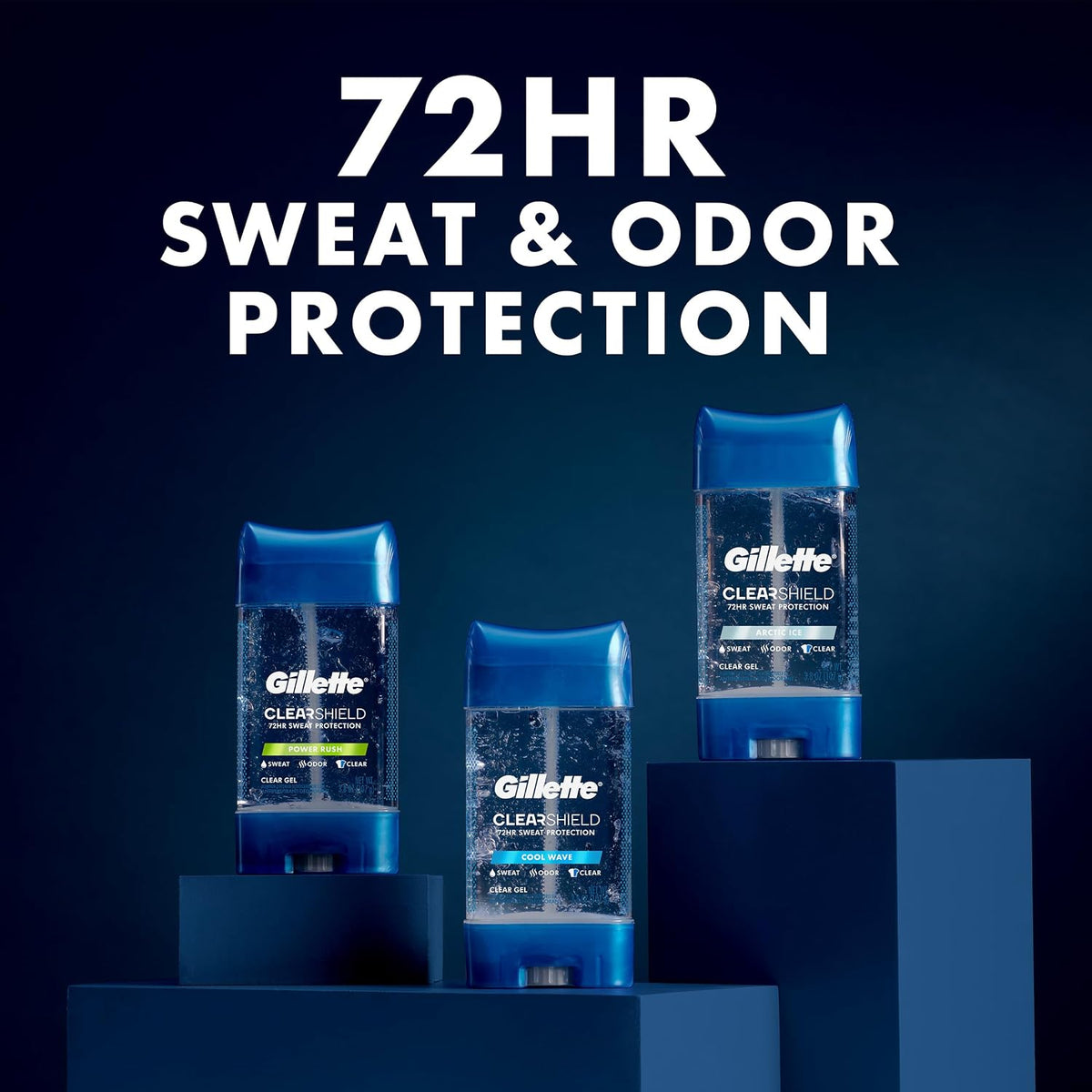 Gillette Antiperspirant and Deodorant Clear Gel for Men - Cool Wave, 0.5 oz-037000008071-LR-351321-4-LR eShop
