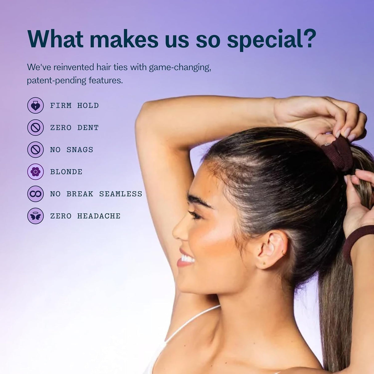 GIMME Beauty Thick Hair Extra Stretch Hair Bands - Dark Brown, 6 count-843370081794-LR-361477-3-LR eShop