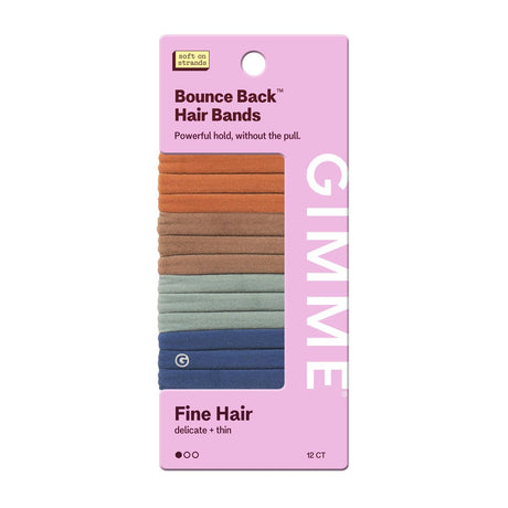 GIMME Bounce Back Hair Bands for Fine Hair - Assorted Colors, 12 count-843370080476-LR-361471-1-LR eShop