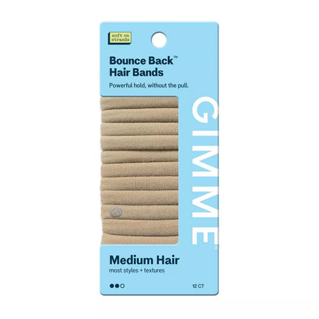 GIMME Bounce Back Hair Bands for Medium Hair - Blonde, 12 count-843370073805-LR-361466-1-LR eShop