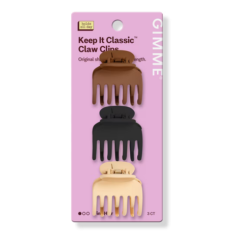 GIMME Fine Double Teeth Claw Clips - Assorted Colors, 3 count-843370080698-LR-361474-1-LR eShop