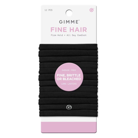 GIMME Fine Hair Firm Hold + All Day Comfort Hair Bands - Black, 12 count-843370073829-LR-361063-1-LR eShop