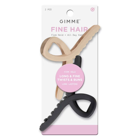 GIMME Fine Hair Loop Claw Clip - Tan and Black, 2 count-843370077315-LR-361066-1-LR eShop