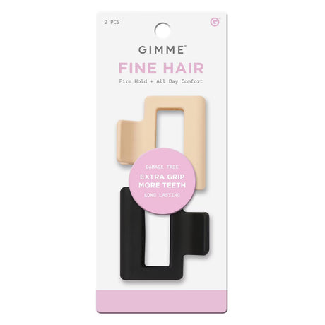 GIMME Fine Hair Square Extra Grip Claw Clip - Tan and Black, 2 count-843370080292-LR-361071-1-LR eShop