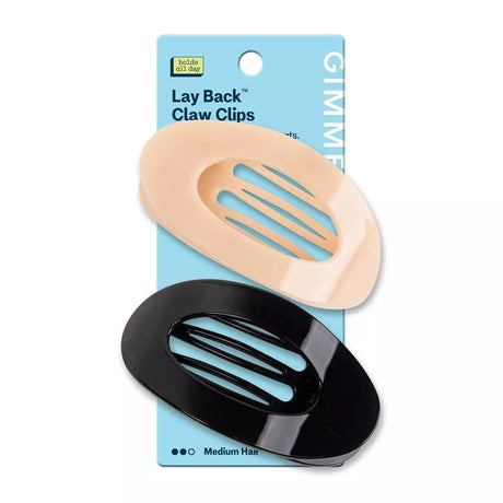 GIMME Lay Back Claw Clips for Medium Hair - Black and Cream, 2 count-843370080667-LR-361473-1-LR eShop