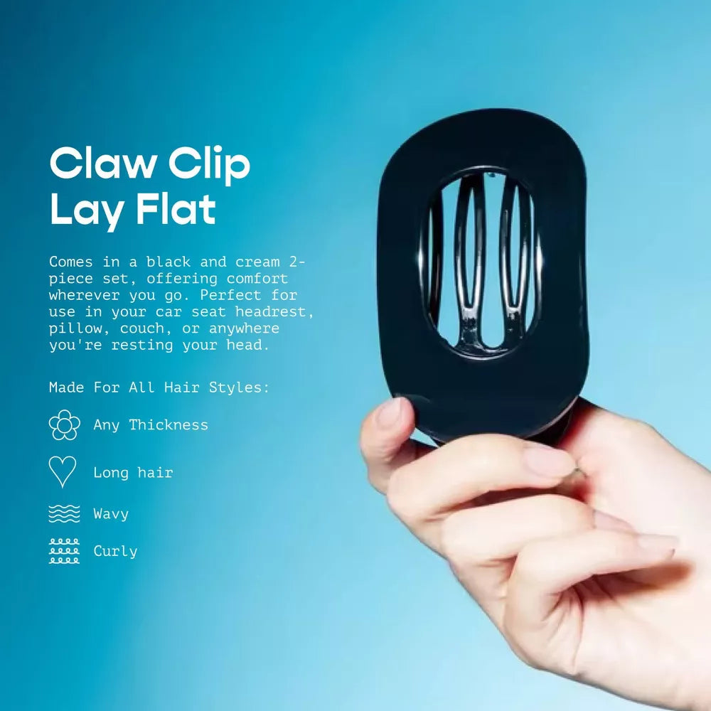 GIMME Lay Back Claw Clips for Medium Hair - Black and Cream, 2 count-843370080667-LR-361473-6-LR eShop