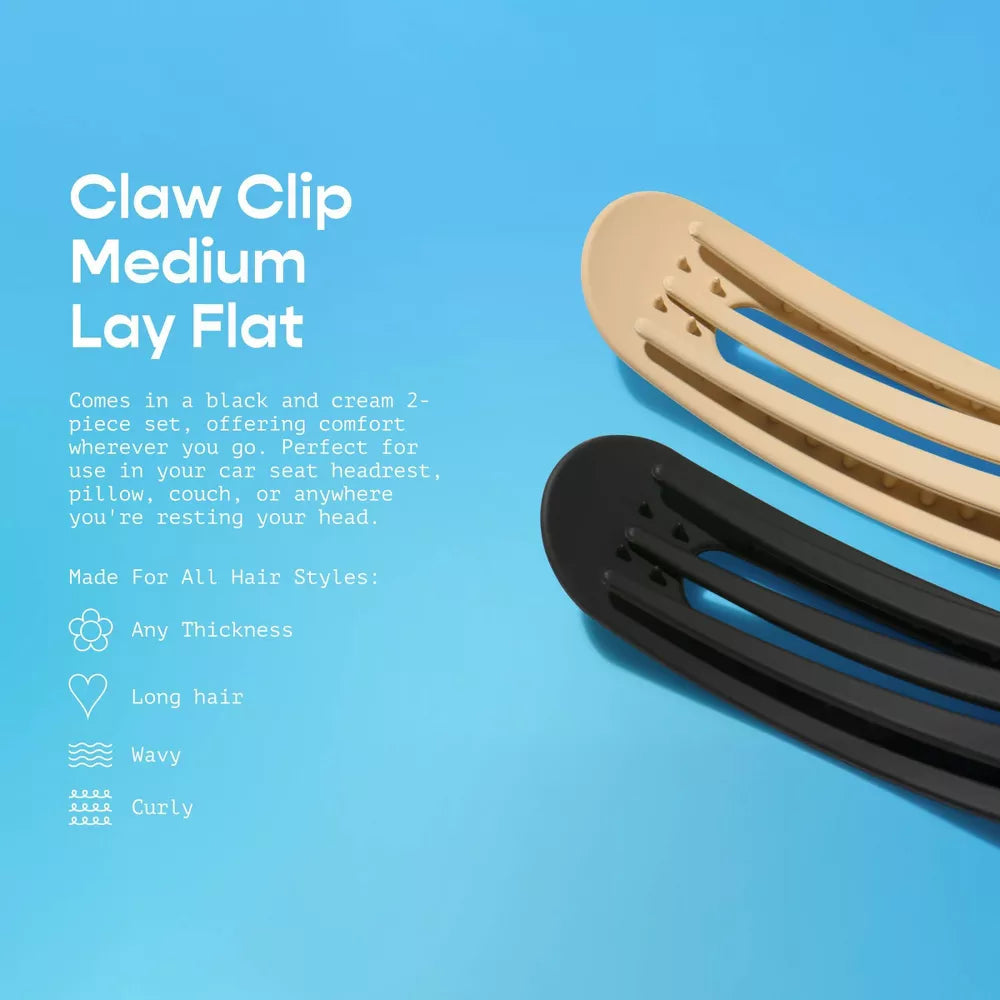 GIMME Lay Back Long Claw Clips for Medium Hair - Black and Cream-843370082630-LR-361481-6-LR eShop
