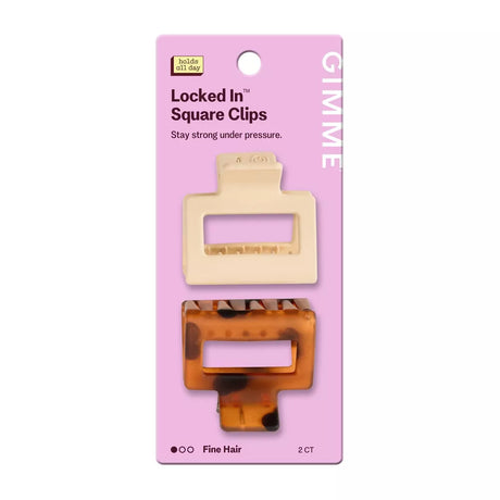 GIMME Locked In Fine Claw Clip Duo - Tortoise and Tan, 2 count-843370079937-LR-361468-1-LR eShop