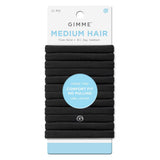 GIMME Medium Hair Firm Hold + All Day Comfort Hair Bands - Black, 12 count-843370073775-LR-361062-1-LR eShop