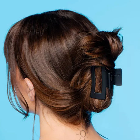 GIMME Medium Hair Rectangle Claw Clip - Black and Tortoise, 2 count-843370082661-LR-361078-2-LR eShop