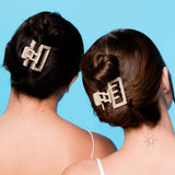 GIMME Medium Square Double Teeth Claw Clip Duo - Black and Tan, 2 count-843370083118-LR-361485-6-LR eShop