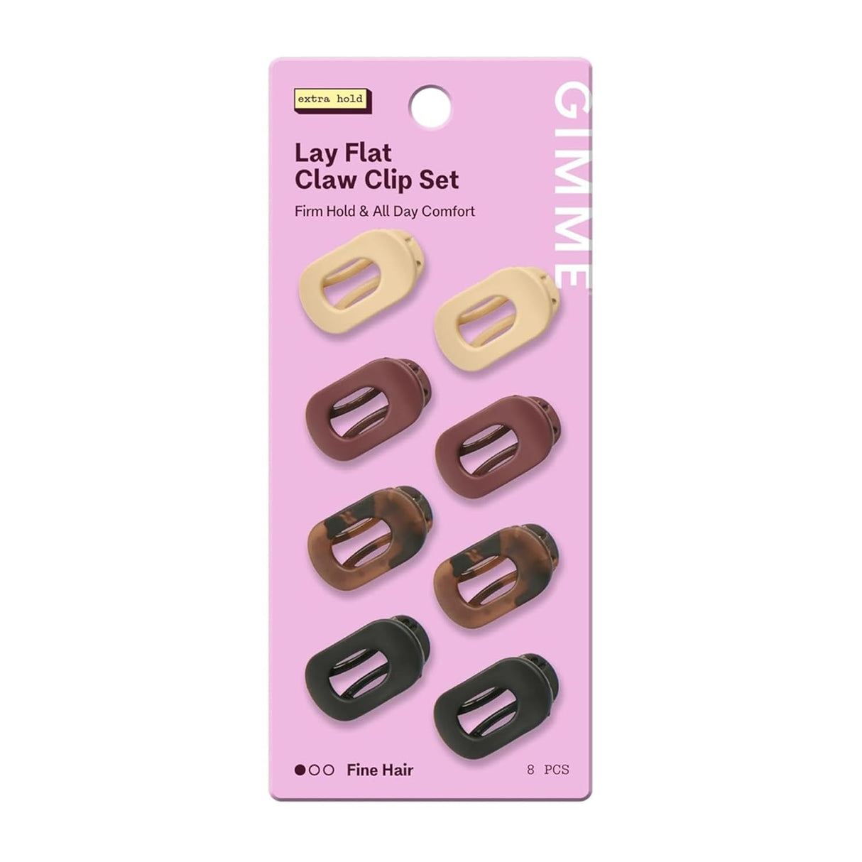 GIMME Mini Lay Flat Claw Clips - Assorted, 8 count-843370082951-LR-361482-1-LR eShop