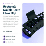 GIMME Rectangle Double Teeth Claw Clip - Maroon & Black, 2 count-843370083415-LR-361487-3-LR eShop
